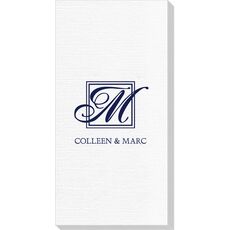 Framed Initial Plus Text Deville Guest Towels
