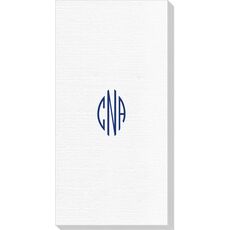 Shaped Oval Monogram Deville Guest Towels