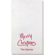 Fun Merry Christmas Bamboo Luxe Guest Towels