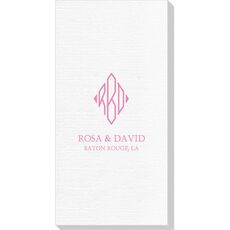 Shaped Diamond Monogram with Text Deville Guest Towels