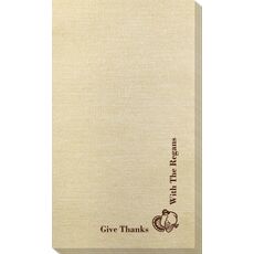 Corner Text with Turkey Design Bamboo Luxe Guest Towels