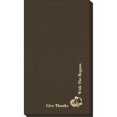 Corner Text with Turkey Design Linen Like Guest Towels