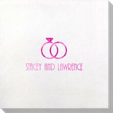 Modern Wedding Rings Bamboo Luxe Napkins