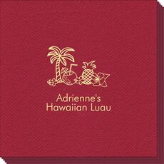 Tropical Hawaiian Luau Linen Like Napkins