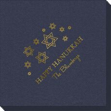 Modern Jewish Star Galaxy Linen Like Napkins