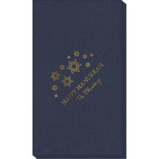 Modern Jewish Star Galaxy Linen Like Guest Towels