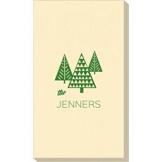 Modern Trees Linen Like Guest Towels