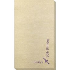 Corner Text with Treble Clef Design Bamboo Luxe Guest Towels