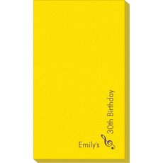 Corner Text with Treble Clef Design Linen Like Guest Towels