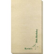 Corner Text with Golf Clubs Bamboo Luxe Guest Towels