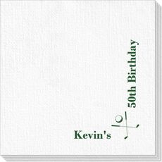 Corner Text with Golf Clubs Deville Napkins
