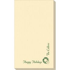 Corner Text with Traditional Wreath Design Linen Like Guest Towels