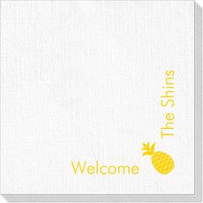 Corner Text with Pineapple Design Deville Napkins