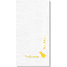 Corner Text with Pineapple Design Deville Guest Towels