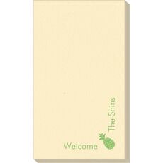Corner Text with Pineapple Design Linen Like Guest Towels