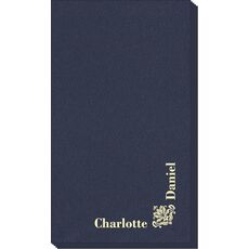 Corner Text with Ornate Scroll Linen Like Guest Towels