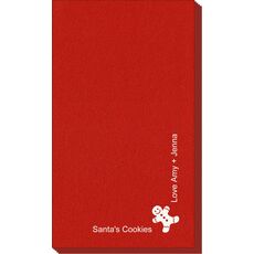 Corner Text with Gingerbread Man Design Linen Like Guest Towels