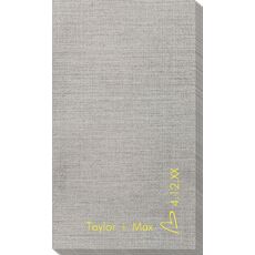 Corner Text with Mon Cherie Heart Design Bamboo Luxe Guest Towels