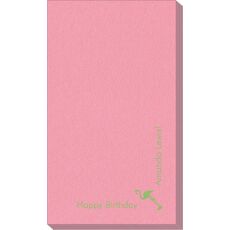 Corner Text with Flamingo Design Linen Like Guest Towels