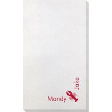 Corner Text with Maine Lobster Design Bamboo Luxe Guest Towels