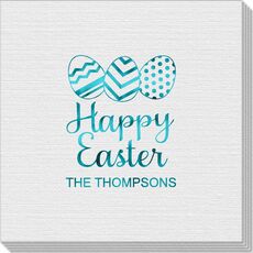 Decorated Easter Eggs Linen Like Napkins