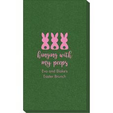 Hanging With My Peeps Easter Linen Like Guest Towels