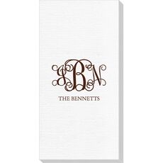 Vine Monogram with Text Deville Guest Towels
