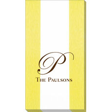 Yellow Bandol Stripe Design Your Own Caspari Guest Towels