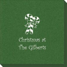 Candy Cane Linen Like Napkins