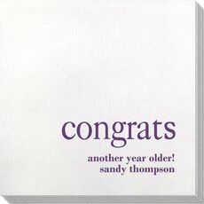 Big Word Congrats Bamboo Luxe Napkins