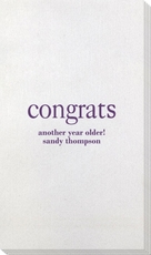 Big Word Congrats Bamboo Luxe Guest Towels