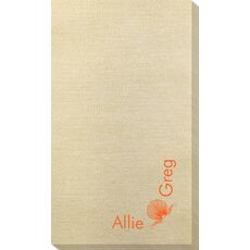 Corner Text with Shell Design Bamboo Luxe Guest Towels