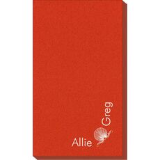 Corner Text with Shell Design Linen Like Guest Towels