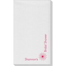 Corner Text with Daisy Design Linen Like Guest Towels