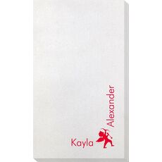 Corner Text with Cupid Design Bamboo Luxe Guest Towels