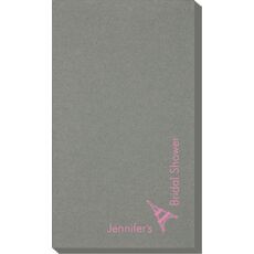 Corner Text with Eiffel Tower Design Linen Like Guest Towels