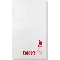 Corner Text with Martini Glass Bamboo Luxe Guest Towels