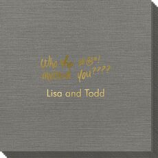 Fun Who Invited You Bamboo Luxe Napkins