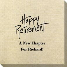 Fun Happy Retirement Bamboo Luxe Napkins