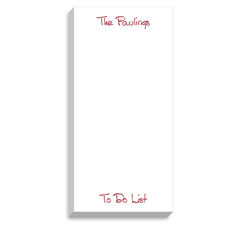 List Sheets in Choice of Typestyle - REFILL ONLY