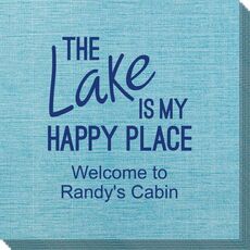The Lake is My Happy Place Bamboo Luxe Napkins