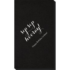 Elegant Sip Sip Hooray Linen Like Guest Towels