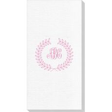 Renaissance Wreath with Monogram Deville Guest Towels