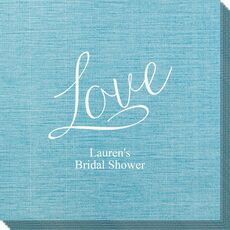 Expressive Script Love Bamboo Luxe Napkins