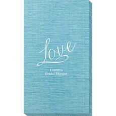 Expressive Script Love Bamboo Luxe Guest Towels