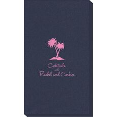 Palm Trees Linen Like Guest Towels