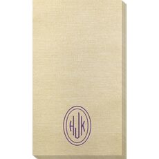 Outline Shaped Oval Monogram Bamboo Luxe Guest Towels