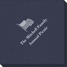 US Flag Linen Like Napkins