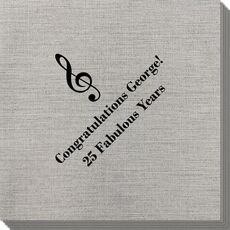 Treble Clef Bamboo Luxe Napkins