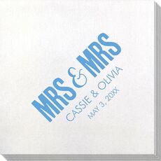Bold Mrs & Mrs Bamboo Luxe Napkins